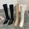 Knight Boots Knee Plus Size Velvet High Boots Square Head But Thick Heel Winter Boots Women