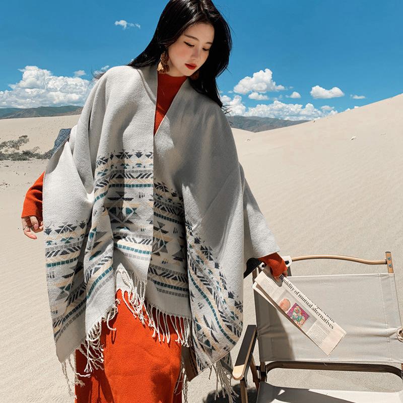 K pokožke šetrný a priedušný Teplý a všestranný Domáci, Jesenný a zimný Dámsky cestovný šál, Hrubý plášť, Klimatizačná deka