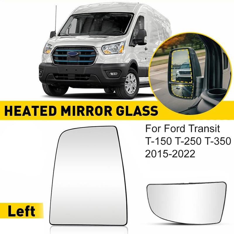 Lot de 2 rétroviseurs latéraux gauche et droit (Supérieur+Inférieur) Lentille chauffante transparente pour Ford Transit 150 250 350 2015-2022