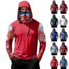 Camiseta Casual con Capucha de Manga Larga para Hombre con Protección Solar
