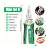 Electrician‘s Plier 8-in-1 Multi-Functional Wire Stripper Scissors With Electrical Test Non-slip Wire Stripping Pliers