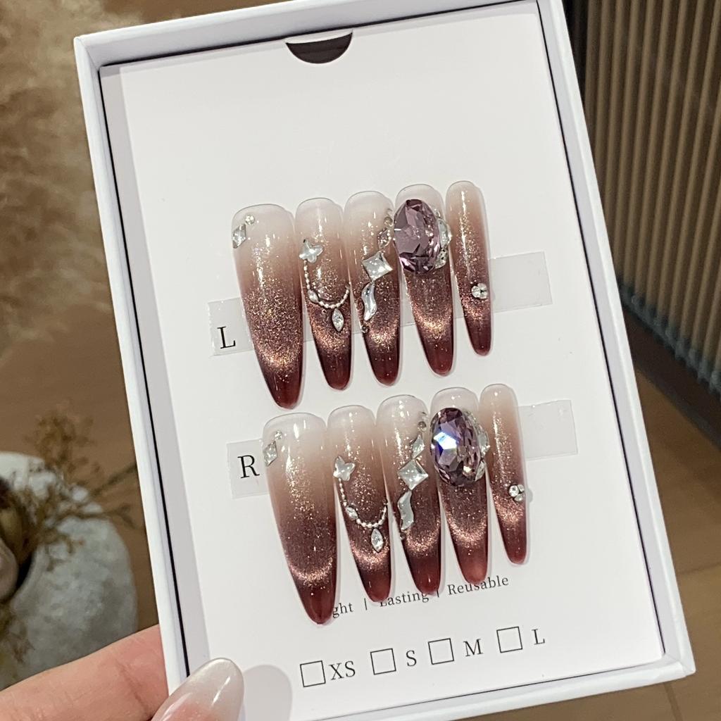 Fall and Winter Maillard Brown Gradient Smile Cat Eye Boutique K9 Diamond Boutique