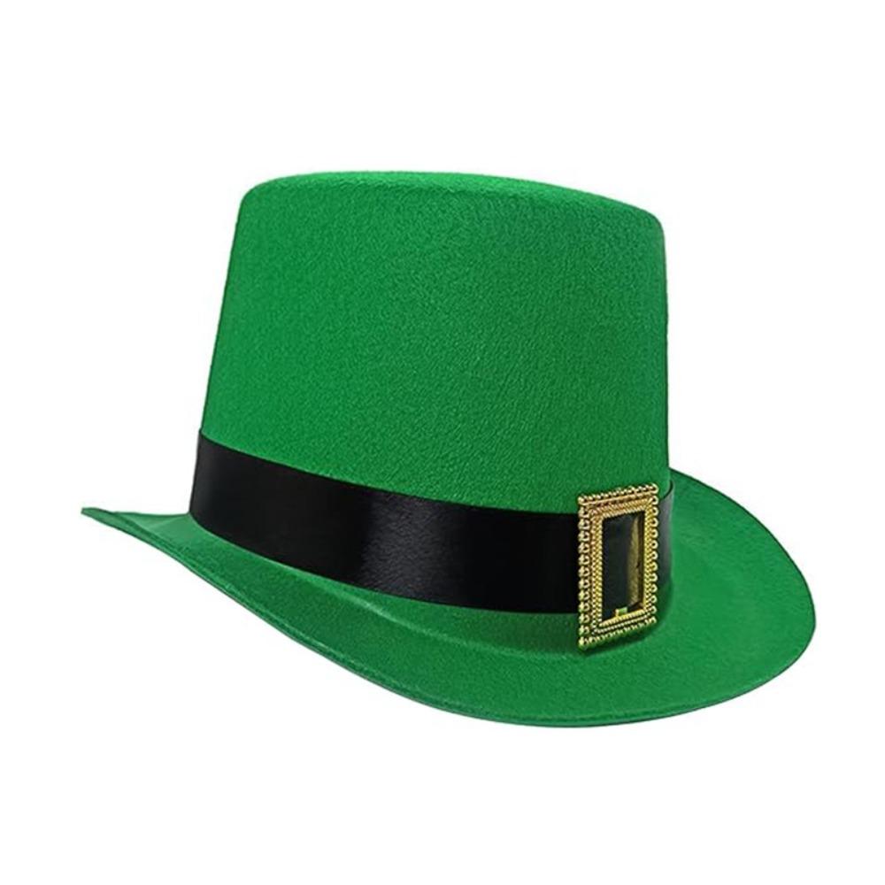 Unisex St. Patrick's Day Green Hat Felt St. Patrick's Day Costume Leprechaun Hat  Irish Day Party