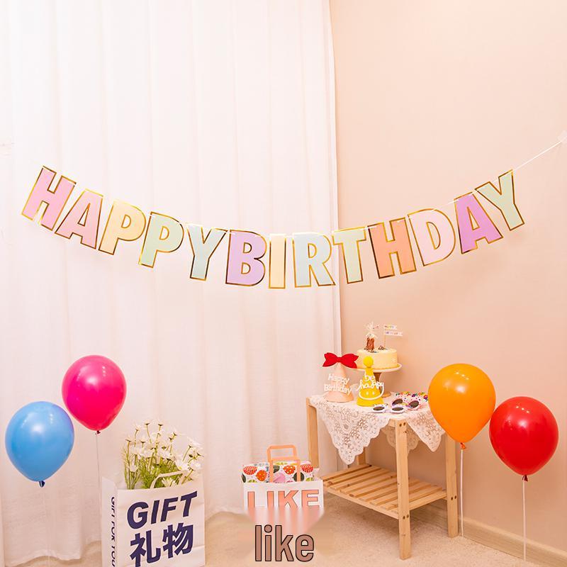 Happy Birthday Banner für die erste Party eines Babys Dekoration
