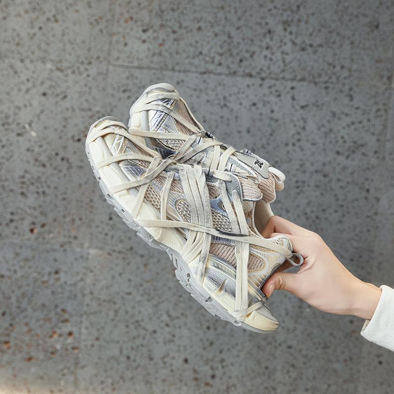 Μοντέρνα Unisex Dad Sneakers: Casual Παπούτσια Χαμηλού Προφίλ που Αυξάνουν το Ύψος με Χοντρές Σόλες για Άνοιξη & Καλοκαίρι