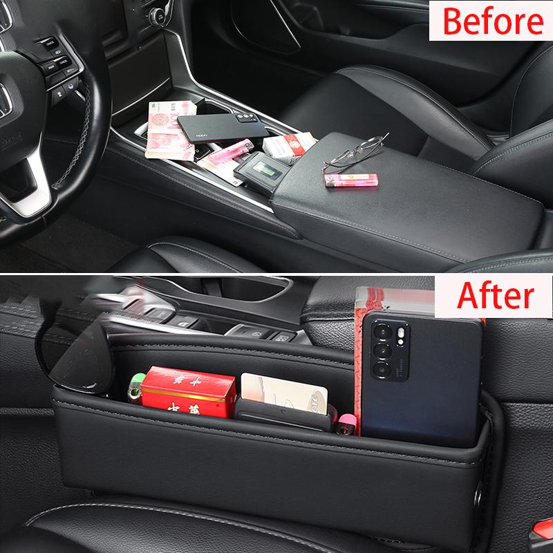For Mazda CX-70 CX70 CX-90 CX90 2023~2025 Car Seat Gap Filler Storage Box For Phones, Glasses, Key Card Sundries Bag Accessories