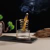 Metal Sage Holder Burner Palo Santo Holder with Glass Ash Catcher Tray Incense Holder for Meditation Yoga Spa
