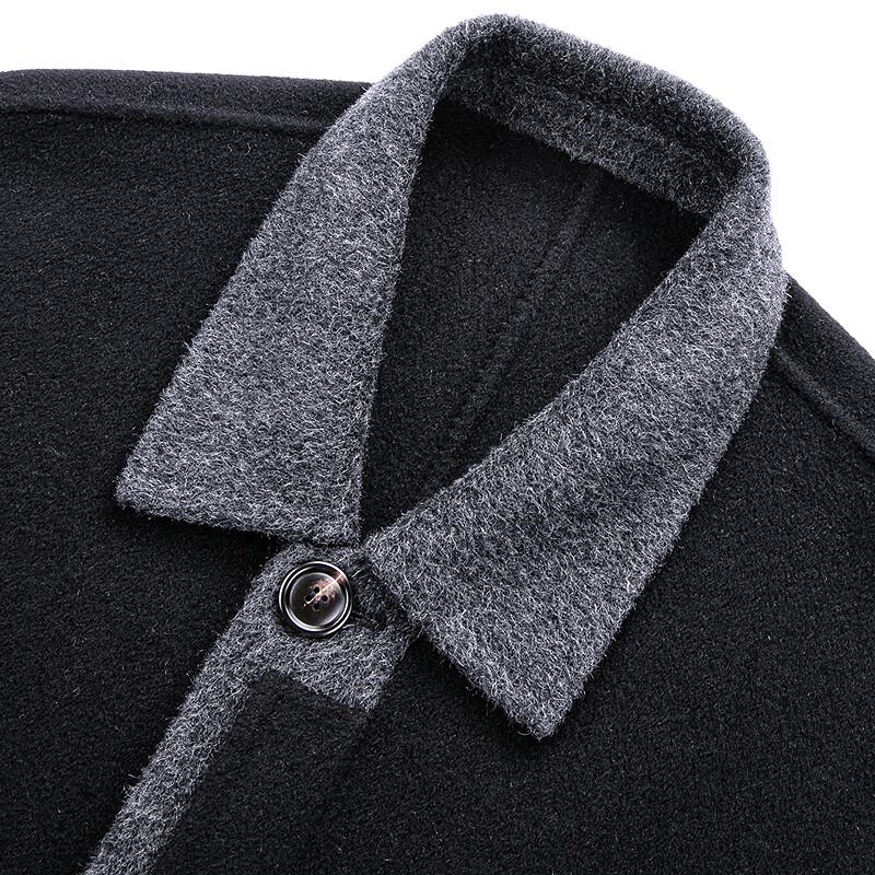 FAPAI Men's Pure Wool Oversized Long Coat