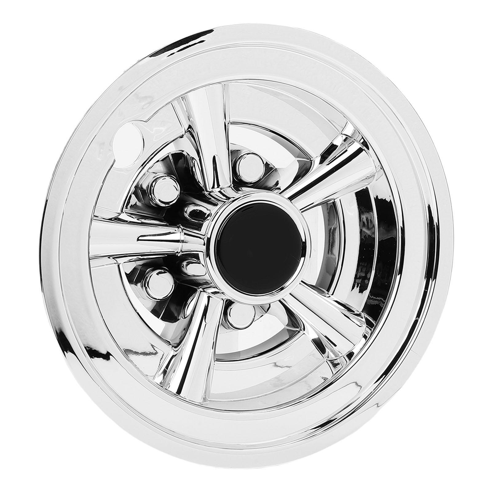 

4PCS Golf Cart SS Wheel Covers Universal 8 Inch Chrome Silver Golf Cart Wheel Hubcaps Replacement for E Z GO