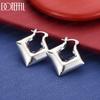 925 Sterling Silver Niche Geometric Square Earrings Fashion Jewelry Evening Jewelry