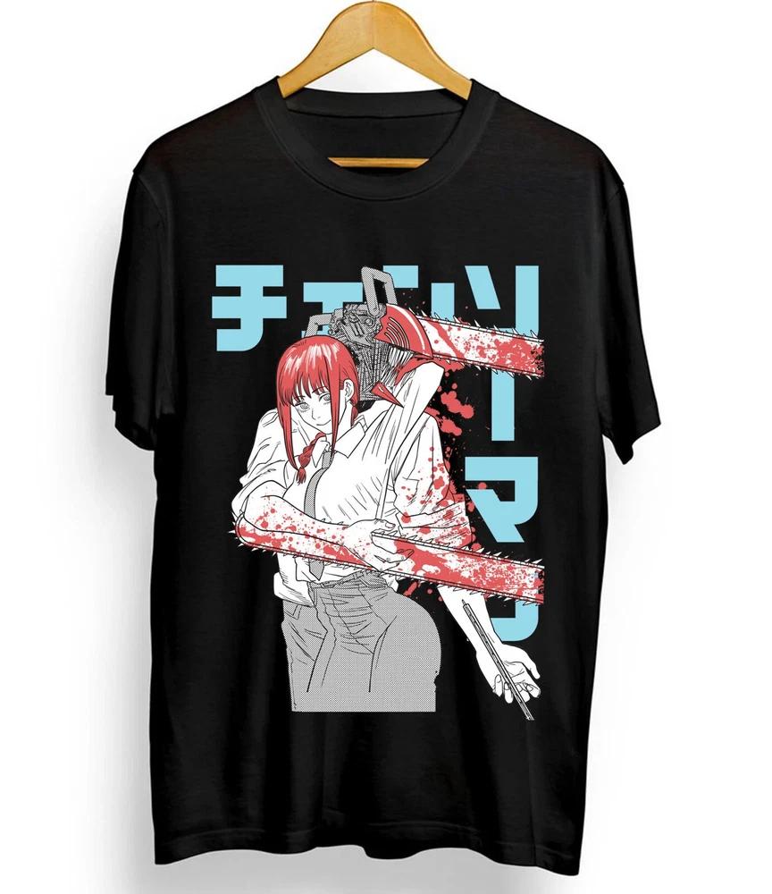 Chainsaw Unisex Anime Unisexga Denji Tshirt Aki Power 1 S