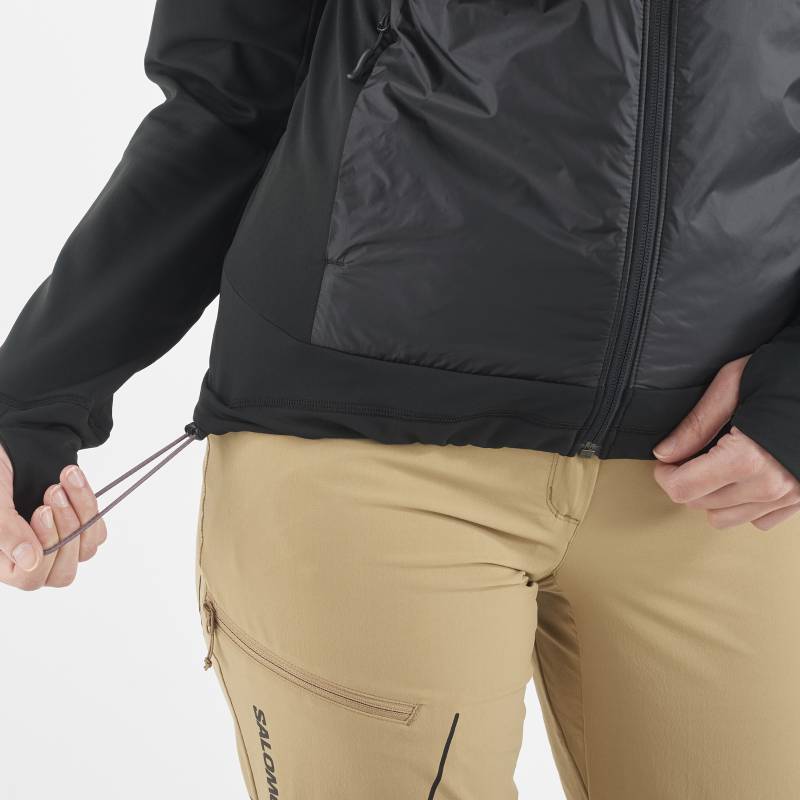 SALOMON Warm Hooded Breathable Jacket Women Jackets Deep-Black LC2108600