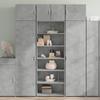 Vidaxl Display Cabinet, Concrete Grey, 70X41X185 Cm, Wood-Based Material