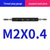 Metric 6H Thread Plug Gauge Go-No-Go Inspection Tool with Pointed Flat Head, M1-20