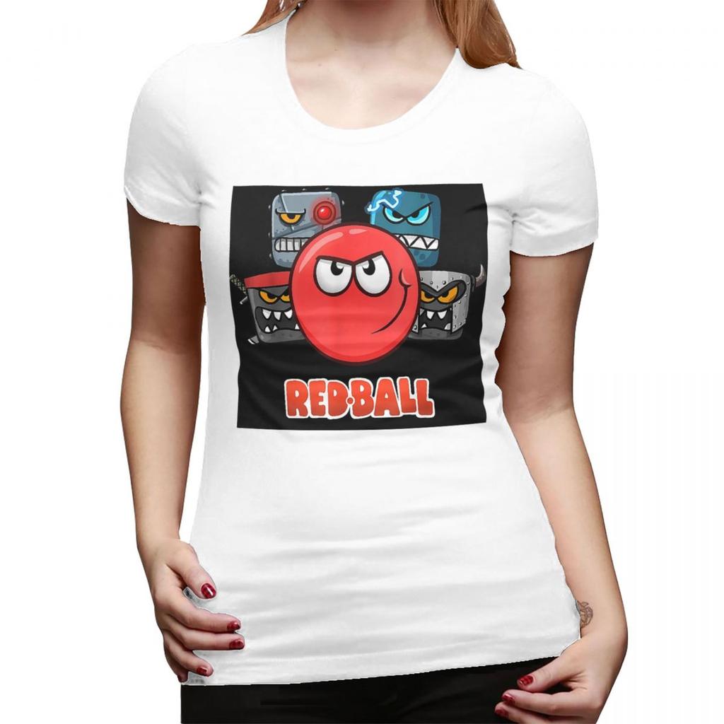 Red Ball 4  The Crew TShirt for Women Round Neck Streetwear T Shirts Womens Tees Short Summer Clothes Tops