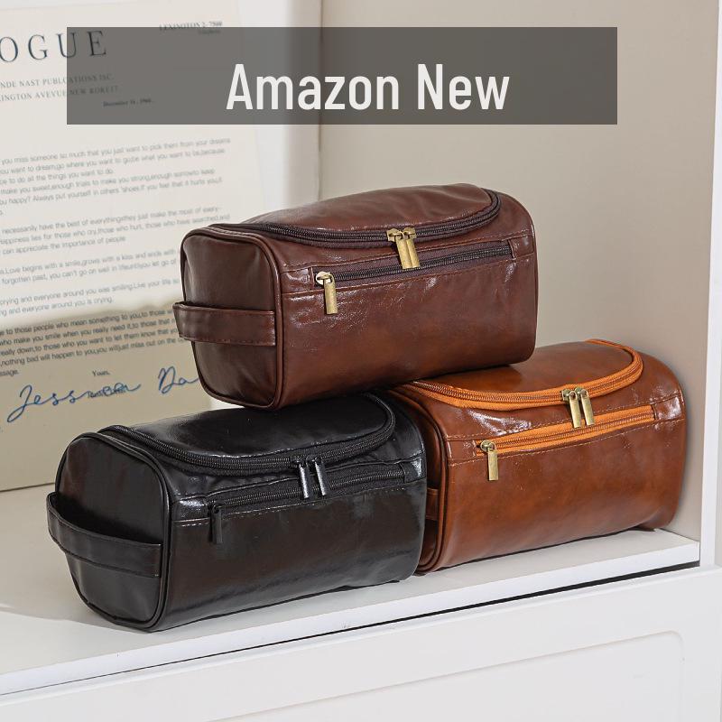 Deluxe Waterproof Travel Makeup Bag for Oily Skin, Large Capacity