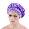 Hot-selling imitation silk wide-brimmed nightcap, satin streamer round hat, hair care headscarf hat