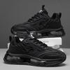 Dad Shoes Men's Spring New Mesh Breathable Running Shoes Young Students Thick-soled Black Casual Sports Shoes