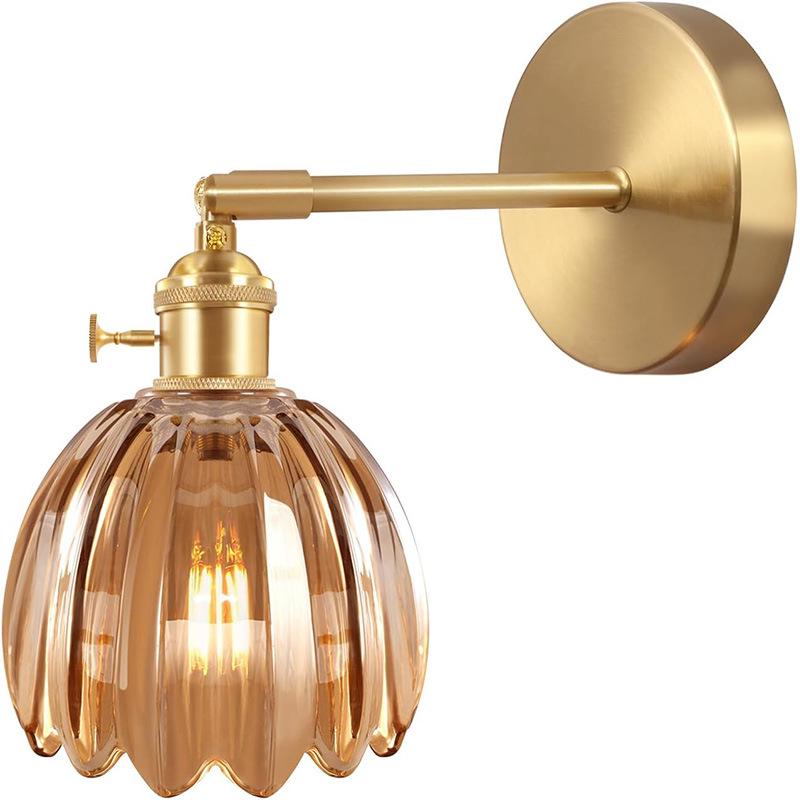 Wireless USB Charging Remote Chandelier with Retro Glass Flowers for Bedroom or Dining Room - Nordic Style