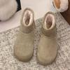 Snow Boots Women's Winter New Fur Integrated Fleece Thickened Bread Shoes Warm Cotton Shoes Women