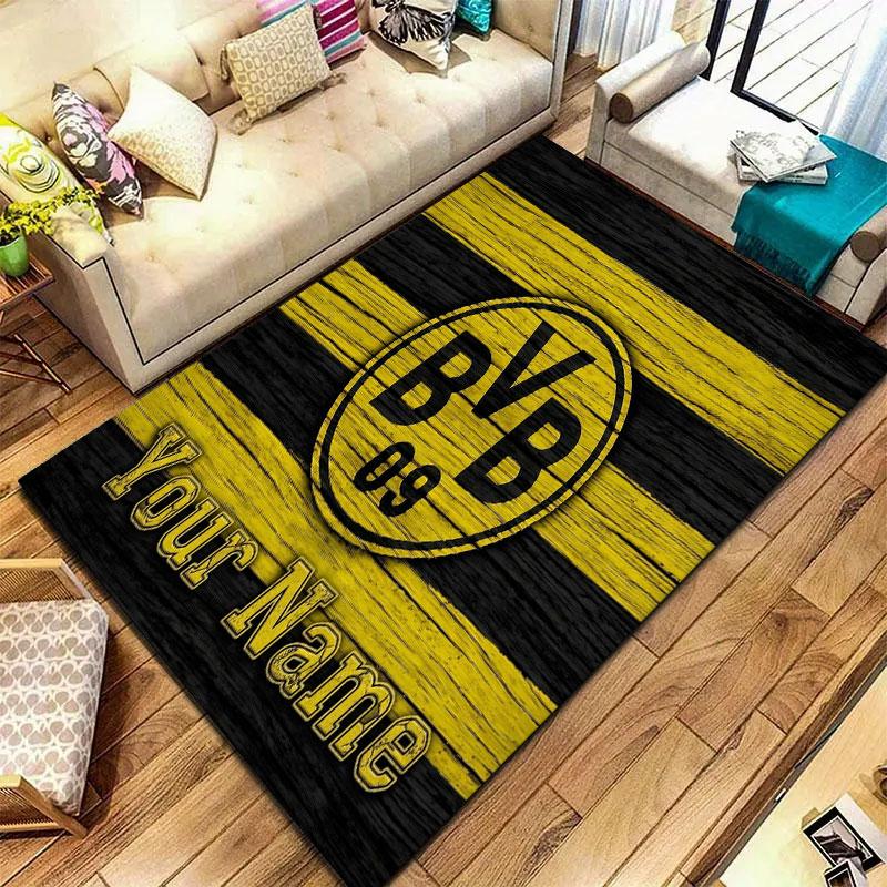 Borussia Custom Name Carpet Rug for Living Room Bedroom Home Sofa Decoration,Kids play Non-slip Floor Mat