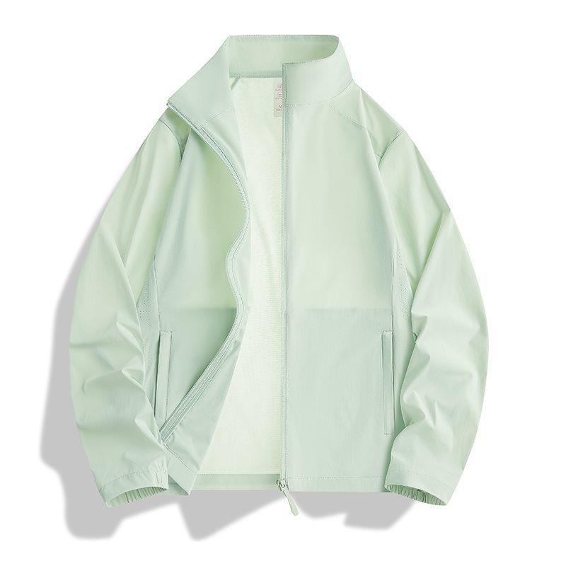 

UPF50+ Sun Protection Jacket: Ice Silk, Stand Collar, Loose Fit, Breathable for Outdoor Camping and Cycling 3XL