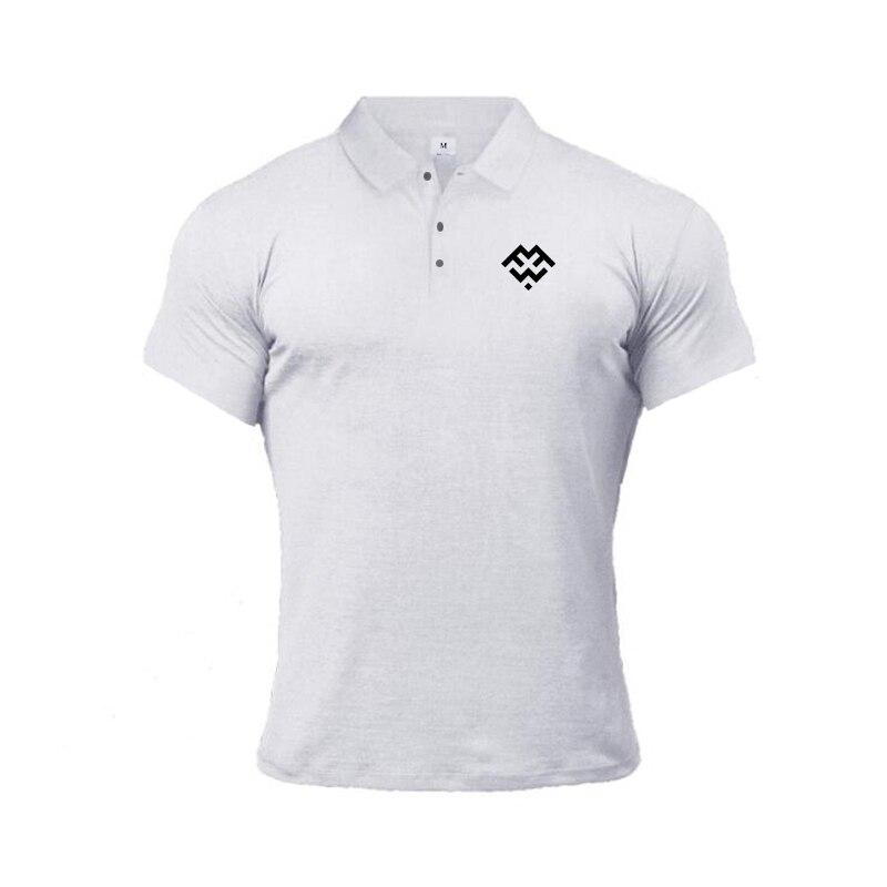 Muscleguys Summer Trend Lapel POLO Shirt Fashionable Simple and Versatile Lapel Short Sleeve