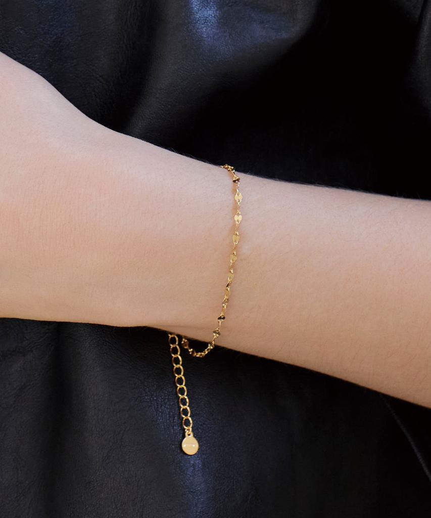 Dmoment (Silver 925_14K Gold Plated) Luna Silver Cutting Bracelet