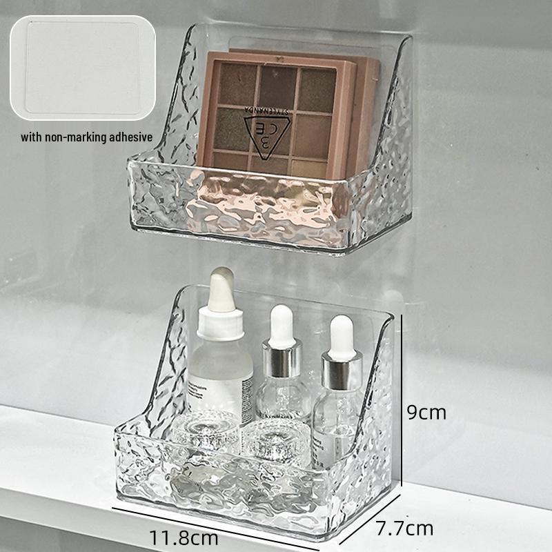 Wandmontierter Spiegelschrank: Badezimmerwaschtisch & Kosmetikorganizer