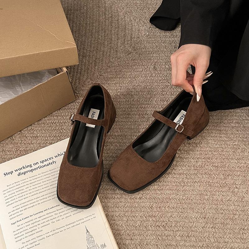 Fashion Spring Designer Leopard Print Woman Mary Jane Shoes Fashion Shallow Thick Heels Elegant Party Female Shoes Zapatos De Mujer