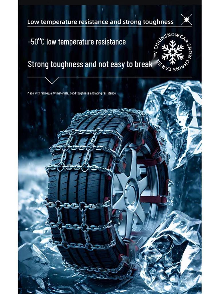 Anti-Skid Tire Chains for 212 T10 Cars & SUVs, No Jack Required, Snow & Off-Road Use, Tire-Friendly, 212 Dedicated