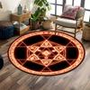 Mystical Alchemy Magic Circle Design Print Round Rug, Living Room, Bedroom, Playroom Carpet, Non Slip Floor Mat, Gift