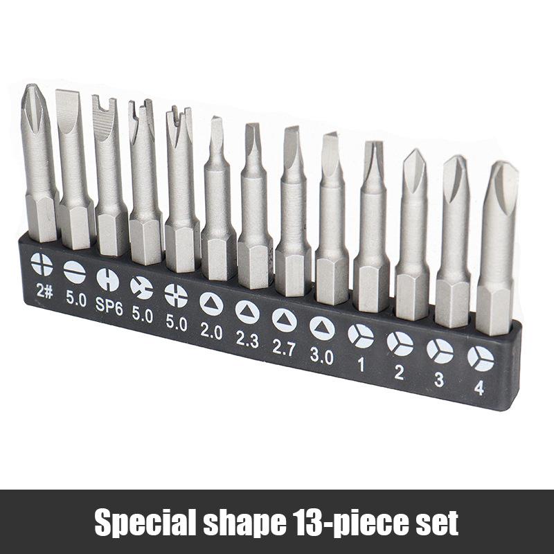 Precision Y U Shaped Triangle Screwdriver Magnetic Bit 1/4in Inner Cross Three Points Screw Driver Security Tip For Power Drill