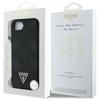 Guess Grained Hot Stamp Peony Triangle Logo MagSafe Case for iPhone 16e / 17e black