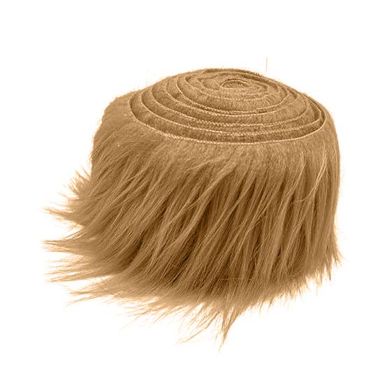 Fuzzy Kunstfellstreifen 5ft Zotteliger Plüschstoff Vorgeschnittener Streifen Flauschiger Nicht-Haarender Pelzstreifen für Zwergpuppenbärte Hutedges DIY-Bastelarbeiten Weihnachtsdeko