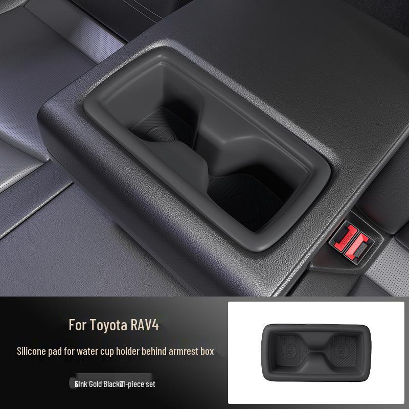 Silicone Mat for Toyota RAV4 (26 Models) Rear Cup Holder & Armrest Box