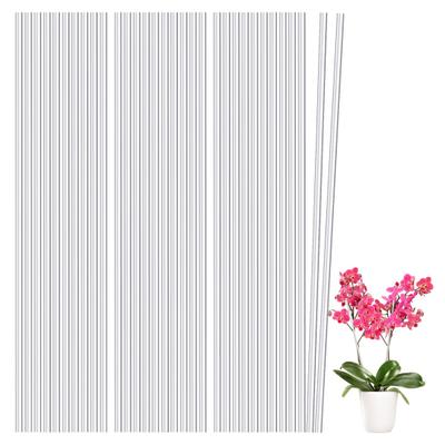 50 Sticks Acrylic Plant Stakes Flexible Durable Enhance Growth Stretchable Stable Plant Support Garden Plant Support Rack