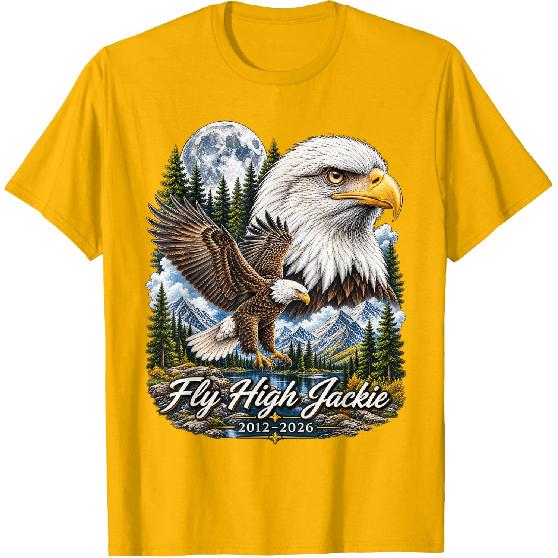 Fly High Jackie, Jackie and Shadow Bald Eagle for Men Women T-Shirt