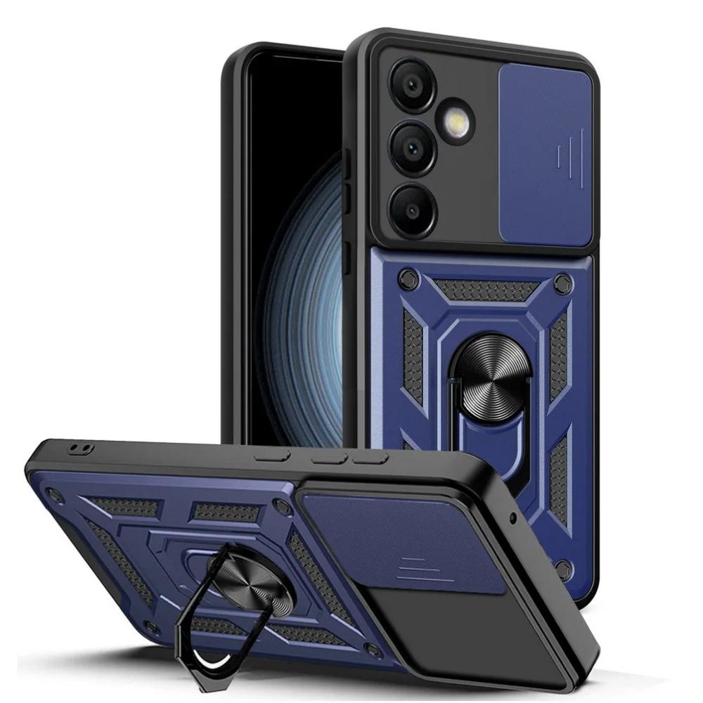 Militärische Panzerungshalterung Kameraschutzhülle für Samsung Galaxy S24 S24 Ultra S23 S22 Plus S21 S20 Hybridringständer Stoßfeste Vollschutzabdeckung