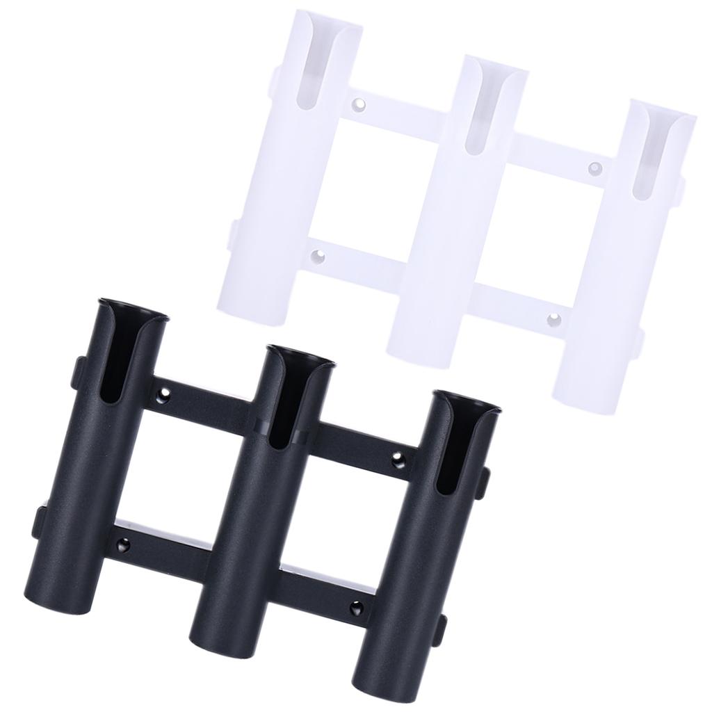 Wall Mounted Fishing Rod Holder Bracket 3 Rods Tube Plastic Boat Fishing Rod Racks