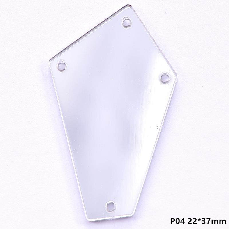 Acrylic Hand Seam Drill, Flat Bottom Special-Shaped Mirror Diy Clothing Decoration Jewelry Mirror Accessories Seam Drill