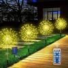 Solar Fireworks Outdoor String Lights Fairy String Lights 8 Modes Courtyards Gardens Camping Christmas Decorations