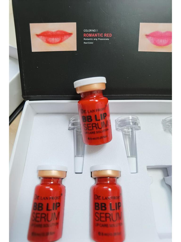 Dr. Lan Frost BB Glow Lūpų Mezoterapija Pusiau Nuolatiniai Lūpų Dažai Serumas