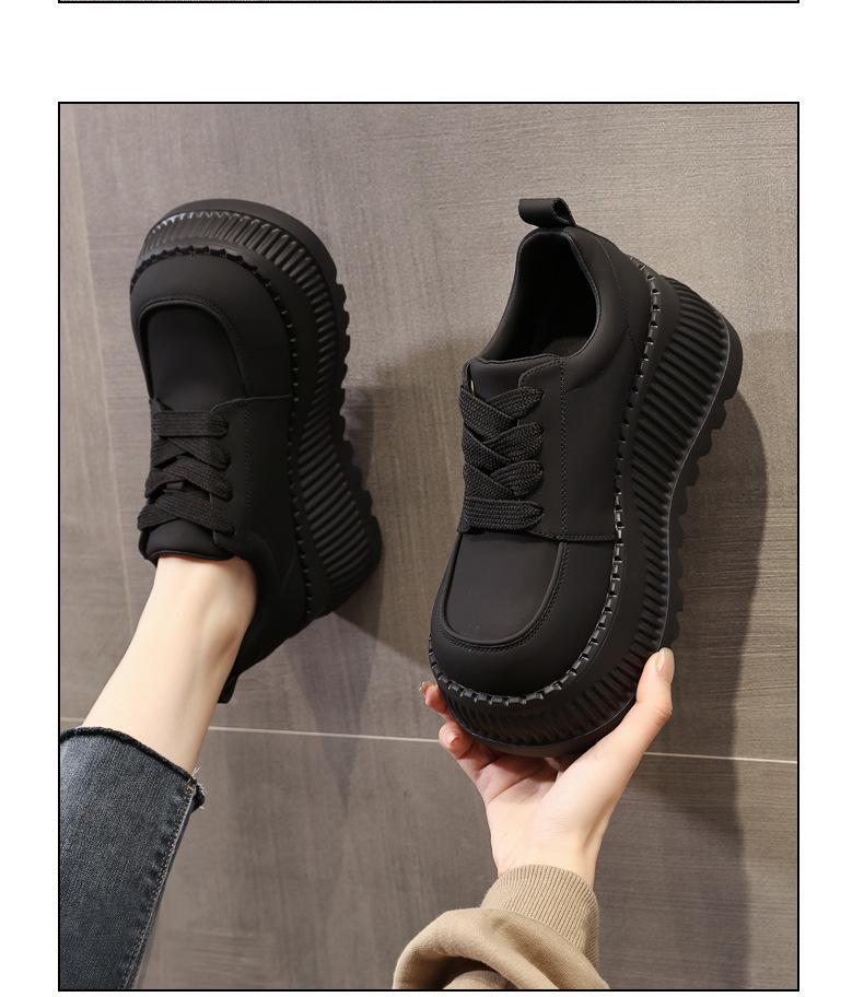 Dámské tenisky na platformě s výškou - Kolekce podzim 2024, Sportovní a ležérní obuv s měkkou silnou podrážkou, Styl 8305-1