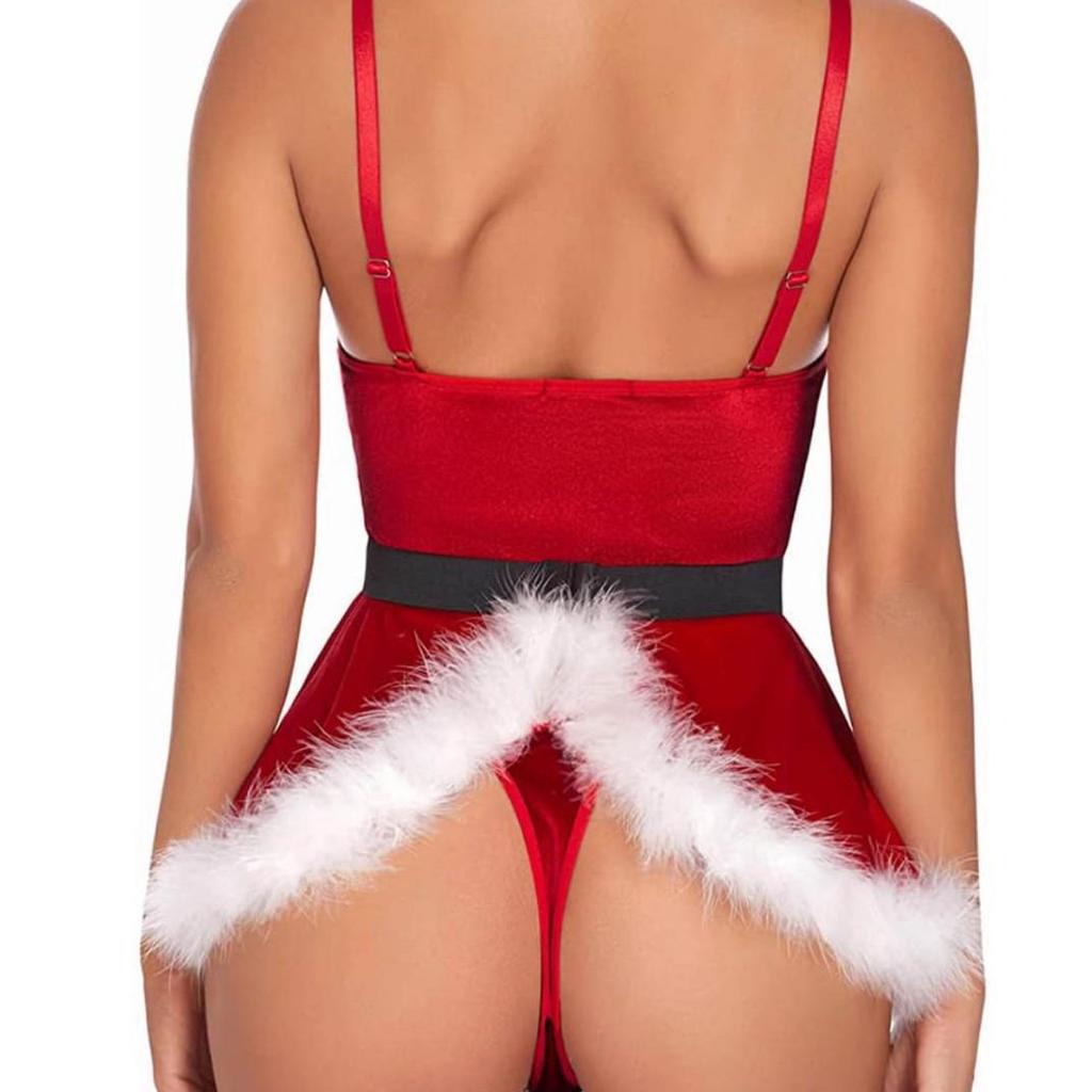 Euro-American Gold Velvet Sexy Christmas Slip Dress with Waist Belt