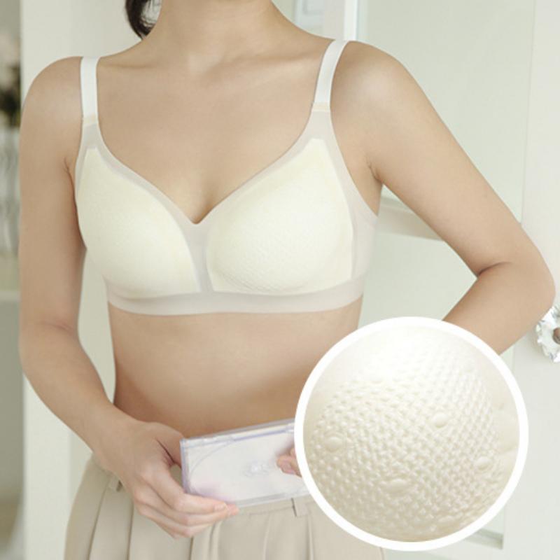 Ultradünne, nicht markierende Unterwäsche, feste Körbchen, geraffte Seitenbrust, Summer Beauty Back Light Section-BH ohne Stahlring-BH