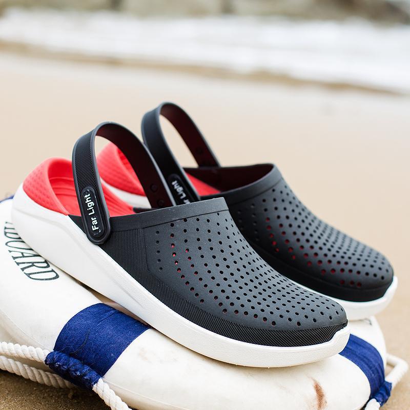 Sandales d'été pour homme, extérieur, antidérapantes, imperméables, résistantes à l'usure, respirantes, claquettes sportives pour la conduite