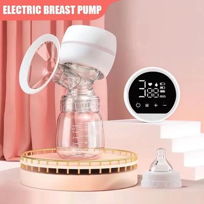 Tragbare elektrische Milchpumpe Milchpumpe mit LED-Bildschirm Milchabpumpe zum Stillen Geräuscharm 180ml Milchflasche BPA-frei