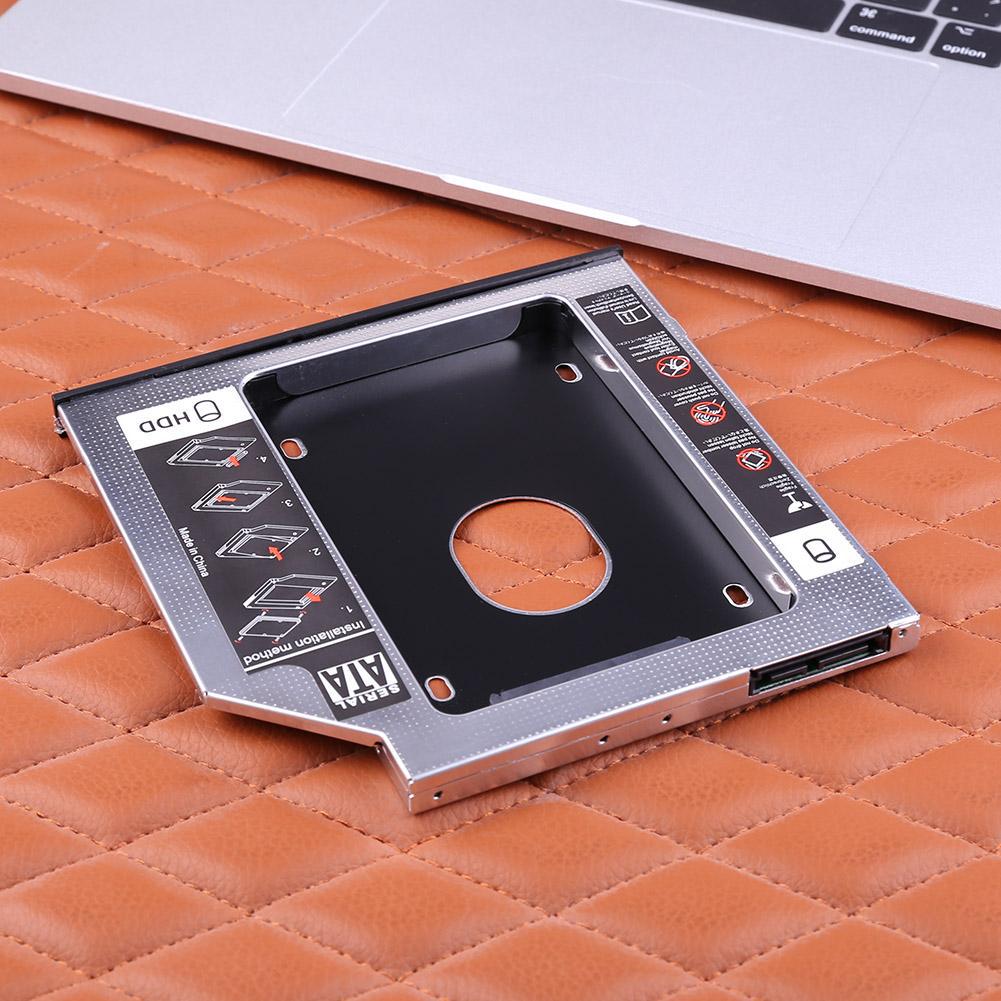Festplattengehäuse Universal 2,5" 2. 12,7 mm/9,5 mm SSD HD SATA Festplatten-HDD-Caddy-Adaptergehäuse für CD-DVD-ROM-Optikschacht