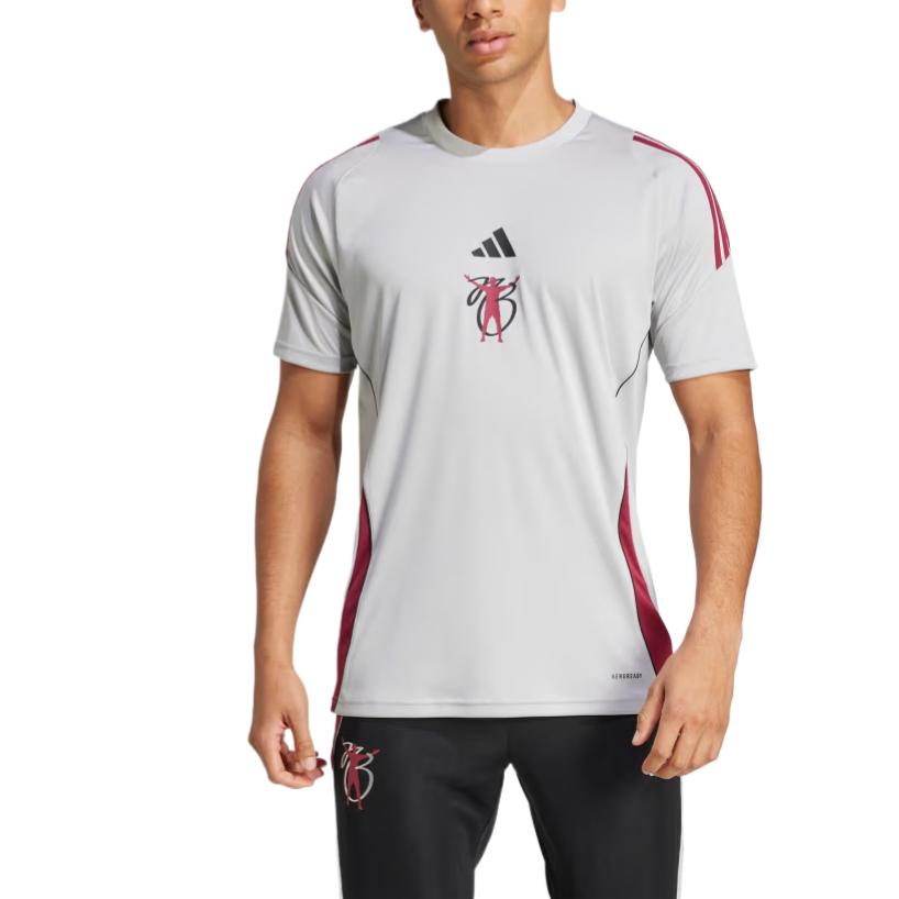 Adidas Aeroready Comfortable Fashionable Simple Versatile Soccer Jersey Men tops Gray JX1954